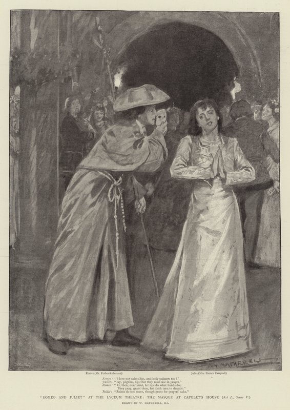Rómeó és Júlia a Lyceum Színházban, Maszk a Capulet házában, I. felvonás, V. jelenet alkotó: William Hatherell