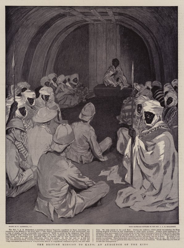 A kano-i brit misszió, A király meghallgatása alkotó: William Hatherell