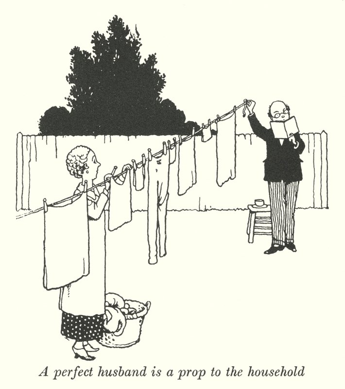 A tökéletes férj a háztartás kelléke (litho) alkotó: William Heath Robinson