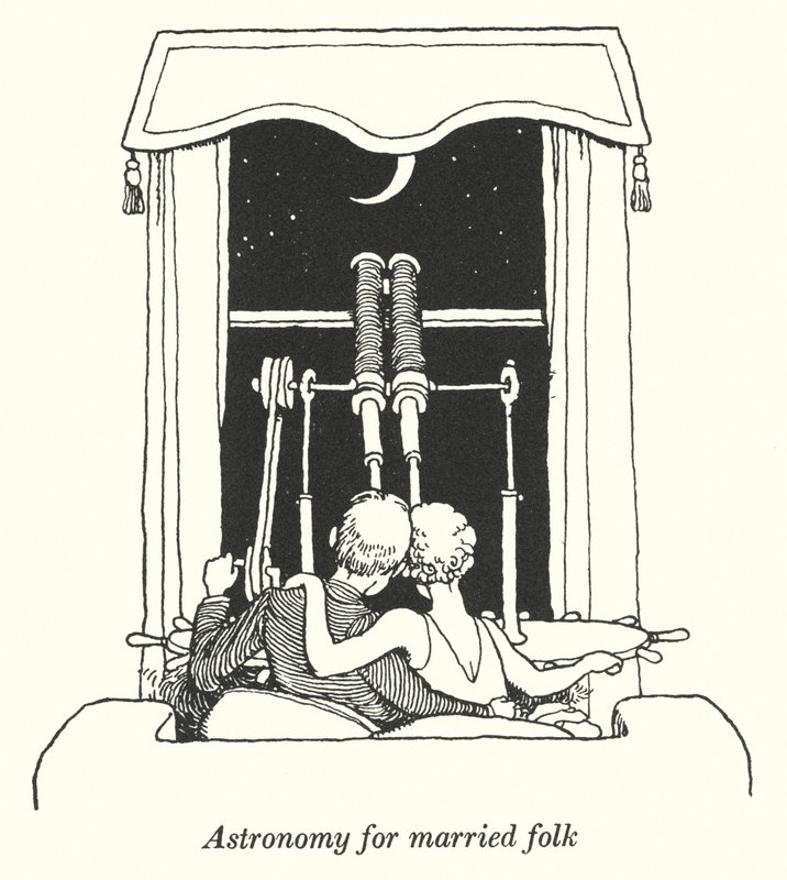 Csillagászat házas emberek számára (litho) alkotó: William Heath Robinson