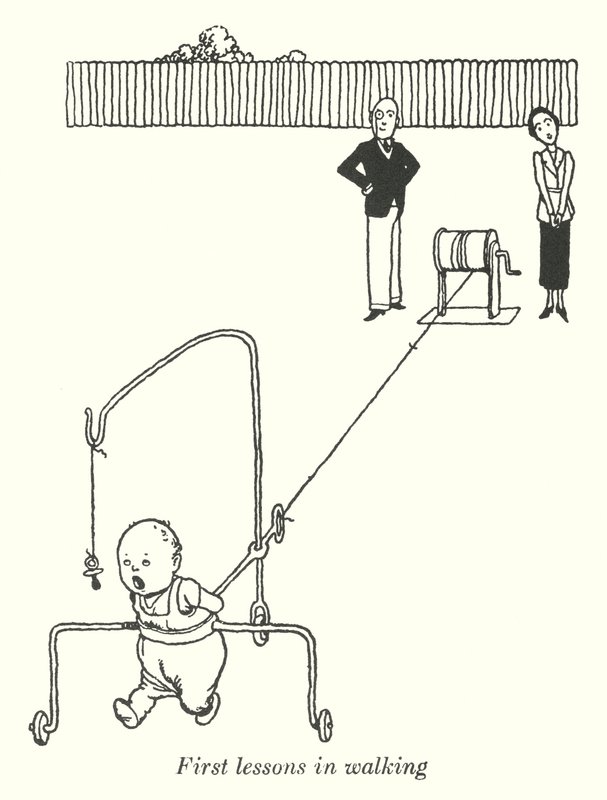 Első sétaórák (litho) alkotó: William Heath Robinson