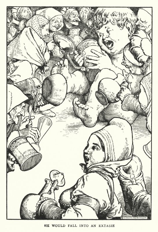 Extáziaba esne (litho) alkotó: William Heath Robinson