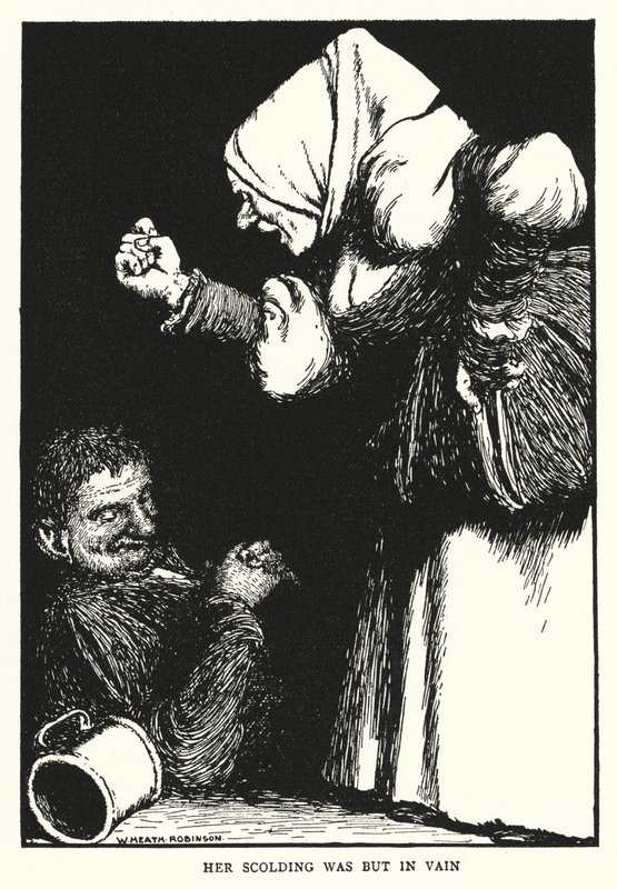 A szidása hiábavaló volt (litho) alkotó: William Heath Robinson