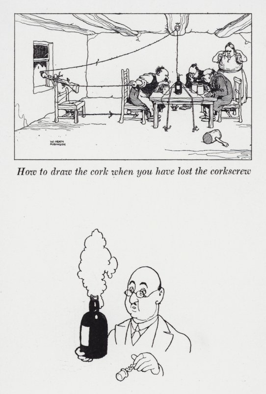 Hogyan rajzoljunk parafát, ha elveszítetted a dugóhúzót (litho) alkotó: William Heath Robinson