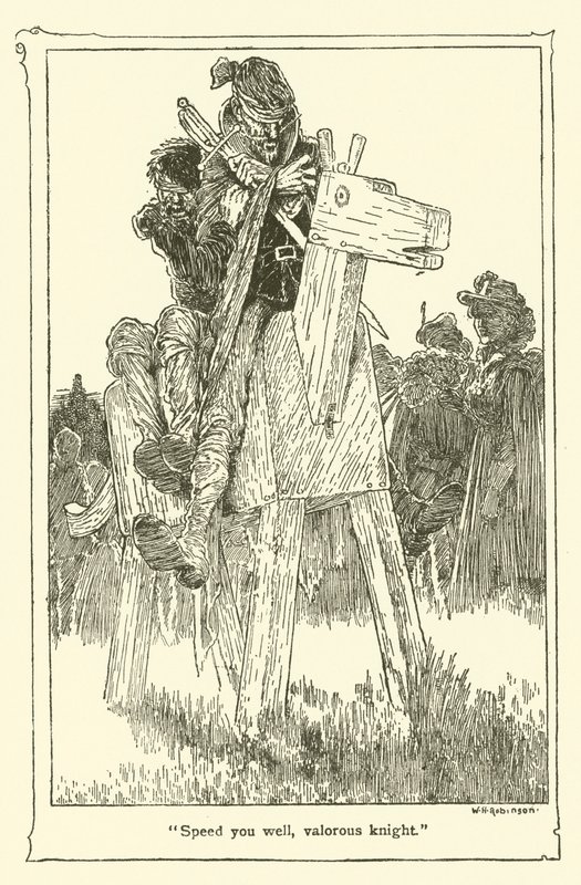 Illusztráció: Don Quijote (litho) alkotó: William Heath Robinson