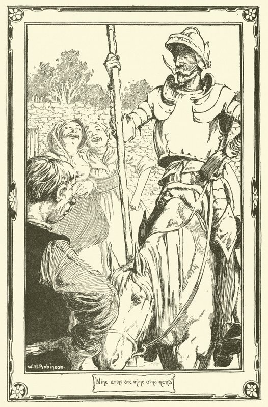 Illusztráció: Don Quijote (litho) alkotó: William Heath Robinson