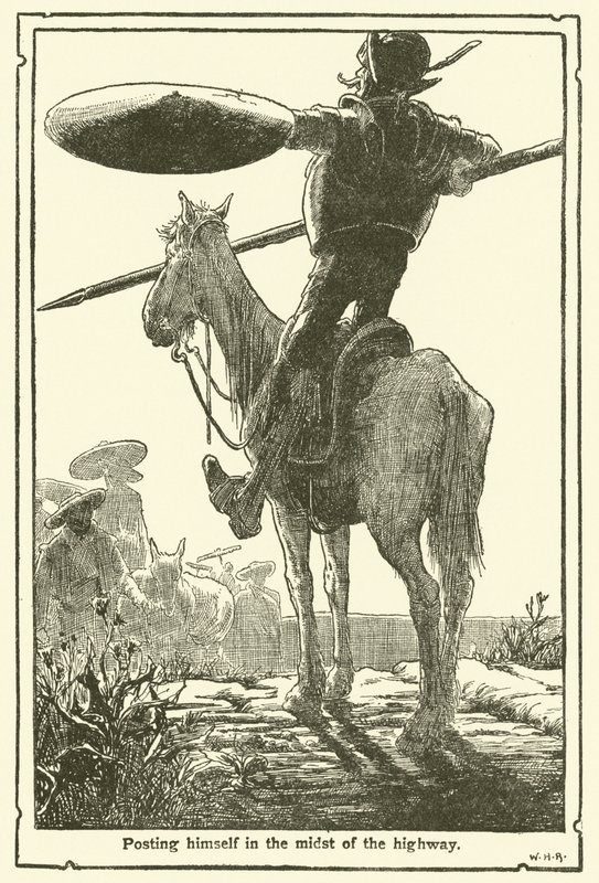 Illusztráció: Don Quijote (litho) alkotó: William Heath Robinson