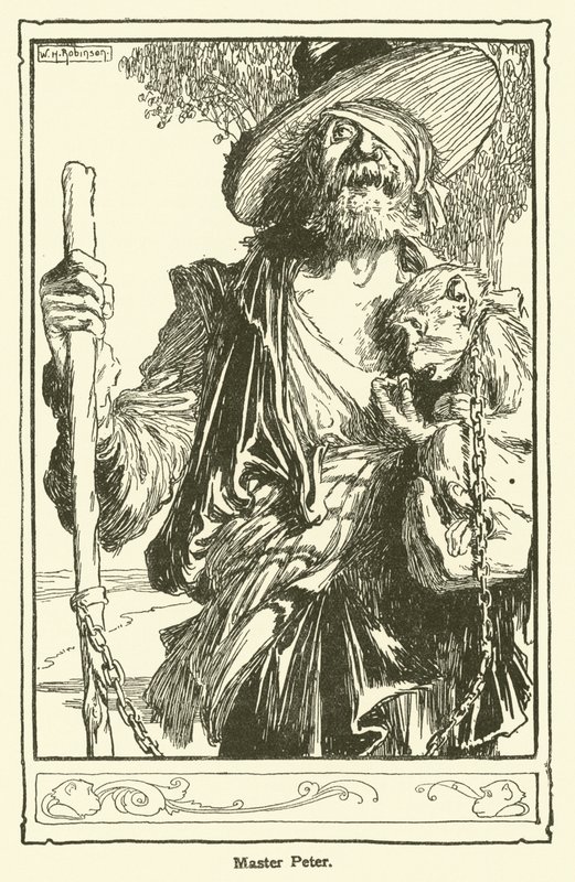 Illusztráció: Don Quijote (litho) alkotó: William Heath Robinson