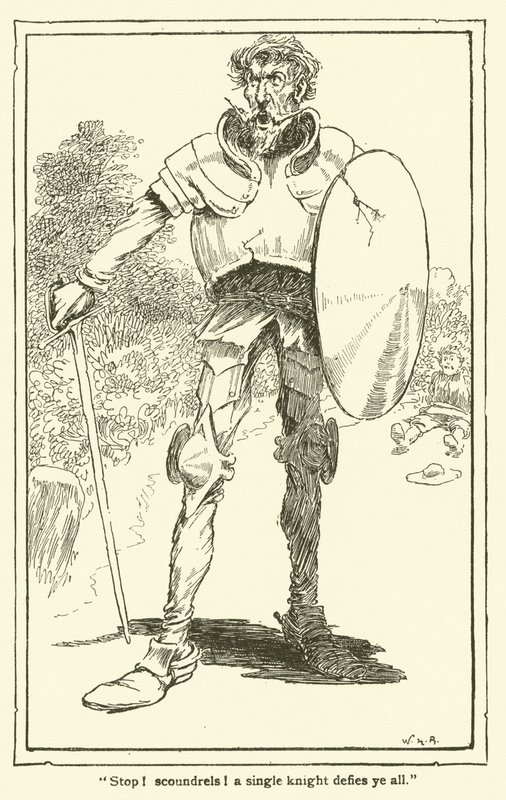 Illusztráció: Don Quijote (litho) alkotó: William Heath Robinson