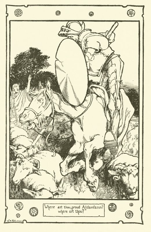 Illusztráció: Don Quijote (litho) alkotó: William Heath Robinson