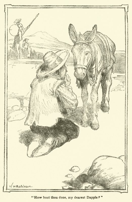 Illusztráció: Don Quijote (litho) alkotó: William Heath Robinson