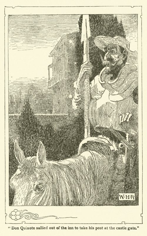Illusztráció: Don Quijote (litho) alkotó: William Heath Robinson