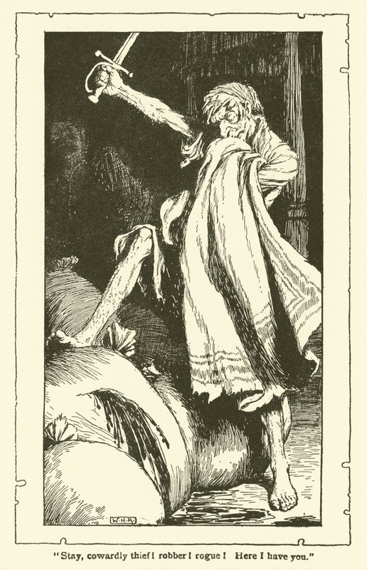 Illusztráció: Don Quijote (litho) alkotó: William Heath Robinson