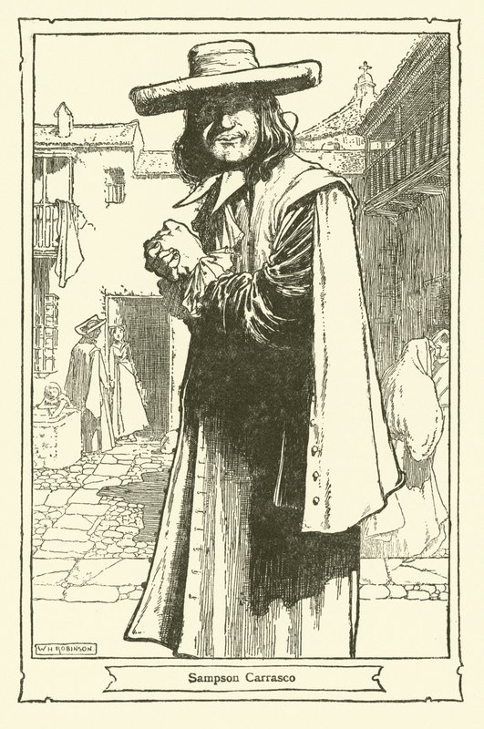 Illusztráció: Don Quijote (litho) alkotó: William Heath Robinson