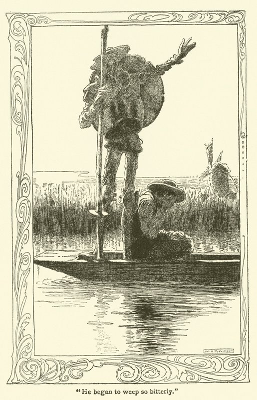 Illusztráció: Don Quijote (litho) alkotó: William Heath Robinson
