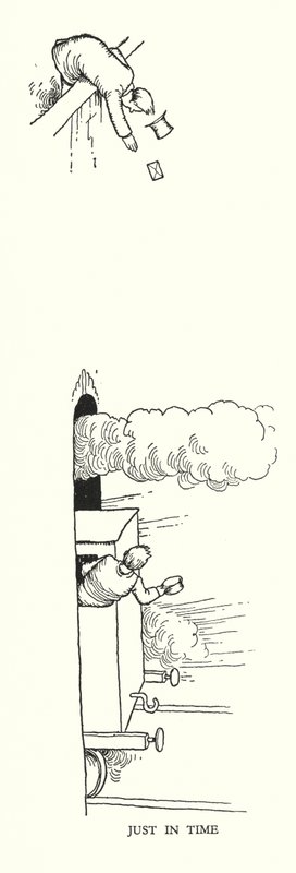 Illusztráció: Railway Ribaldry, W Heath Robinson (litho) alkotó: William Heath Robinson