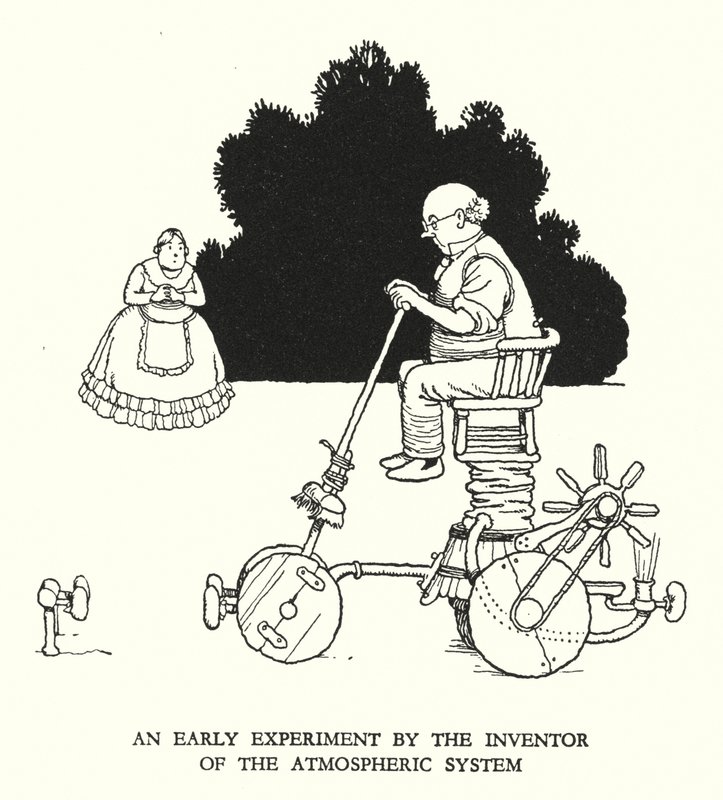 Illusztráció: Railway Ribaldry, W Heath Robinson (litho) alkotó: William Heath Robinson