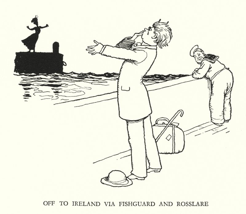 Illusztráció: Railway Ribaldry, W Heath Robinson (litho) alkotó: William Heath Robinson