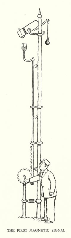 Illusztráció: Railway Ribaldry, W Heath Robinson (litho) alkotó: William Heath Robinson