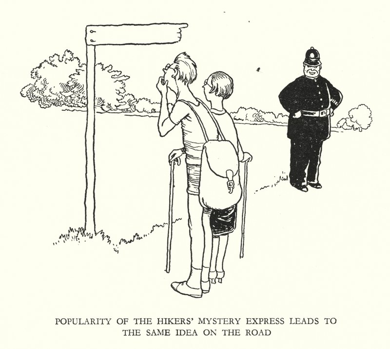 Illusztráció: Railway Ribaldry, W Heath Robinson (litho) alkotó: William Heath Robinson