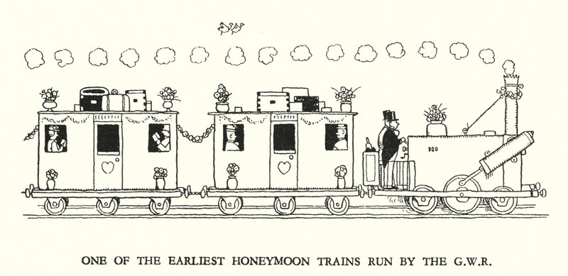 Illusztráció: Railway Ribaldry, W Heath Robinson (litho) alkotó: William Heath Robinson