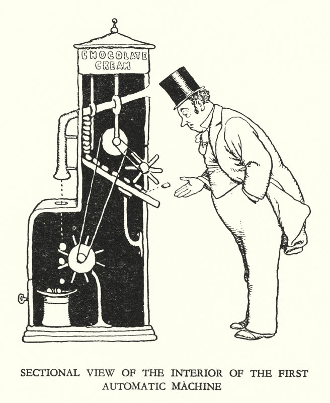 Illusztráció: Railway Ribaldry, W Heath Robinson (litho) alkotó: William Heath Robinson