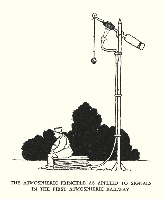 Illusztráció: Railway Ribaldry, W Heath Robinson (litho) alkotó: William Heath Robinson
