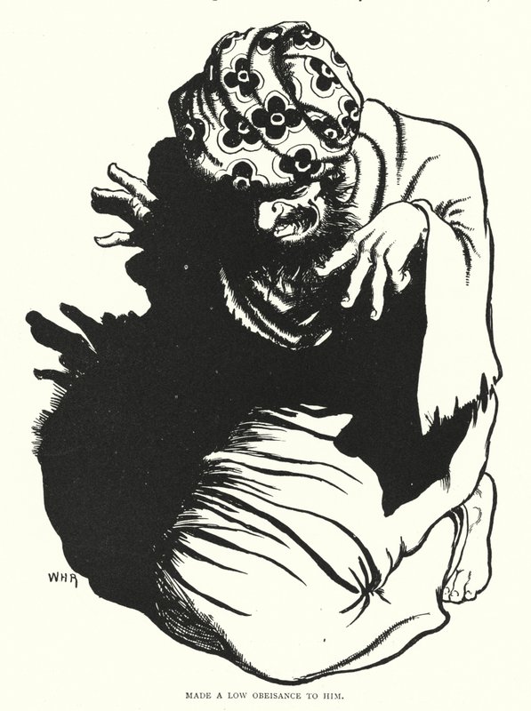 Mélyen meghajolt előtte (metszet) alkotó: William Heath Robinson