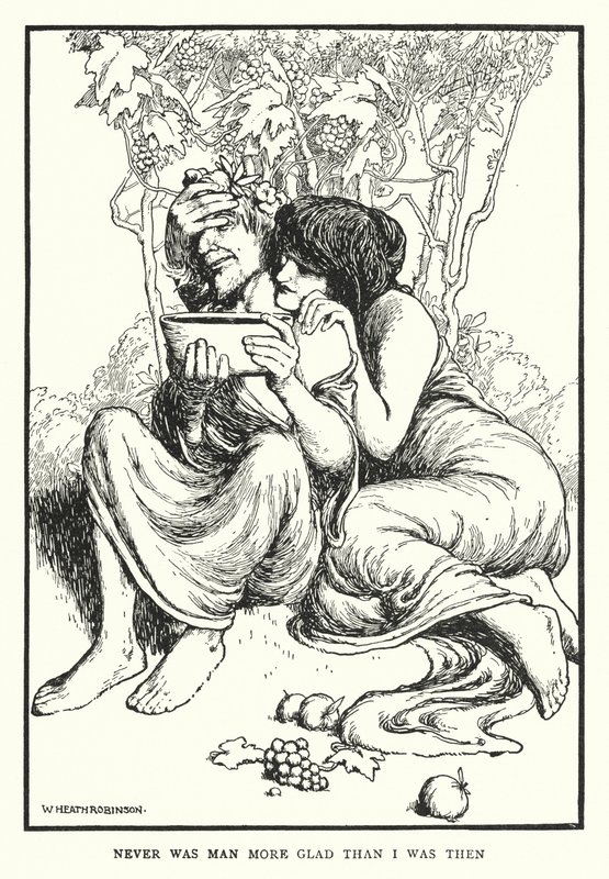 Soha nem örült jobban az ember, mint én akkor (litho) alkotó: William Heath Robinson