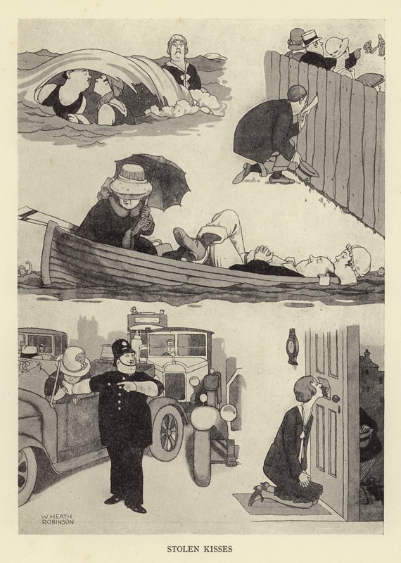 Ellopott csókok alkotó: William Heath Robinson