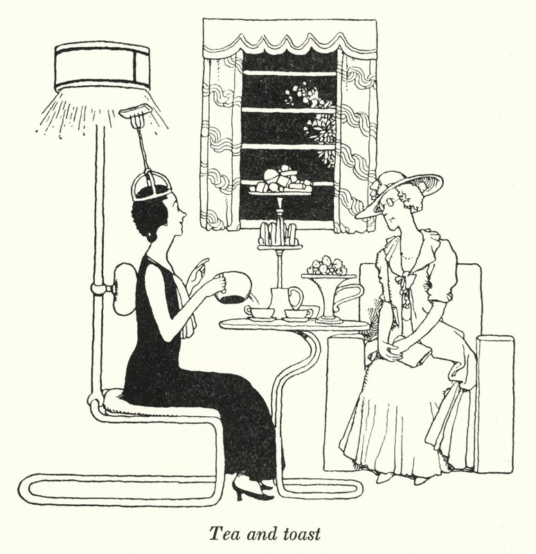 Tea és pirítós (litho) alkotó: William Heath Robinson