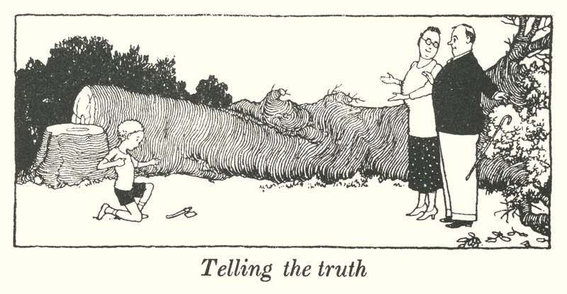 Igazat mondani (litho) alkotó: William Heath Robinson
