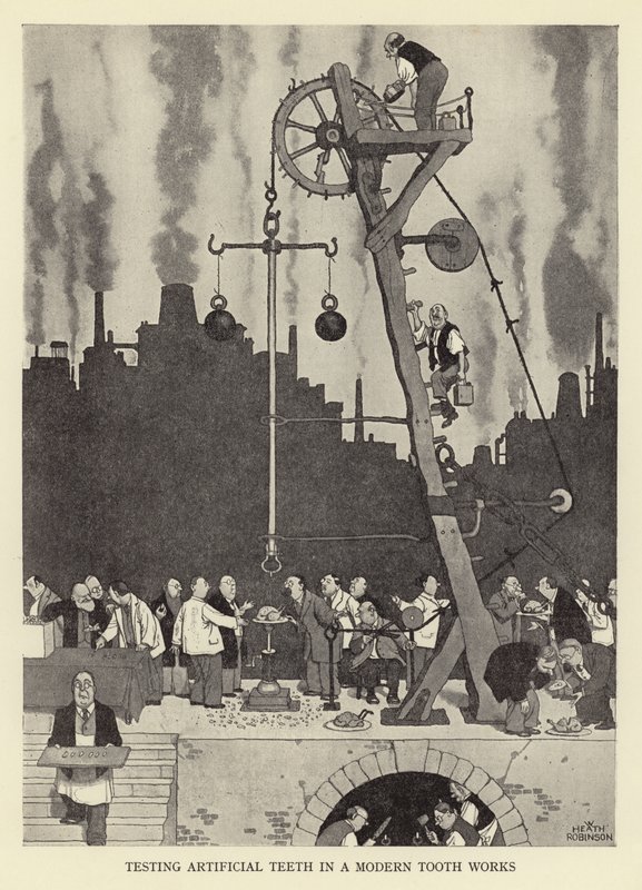A műfogak tesztelése egy modern fogazatban működik alkotó: William Heath Robinson