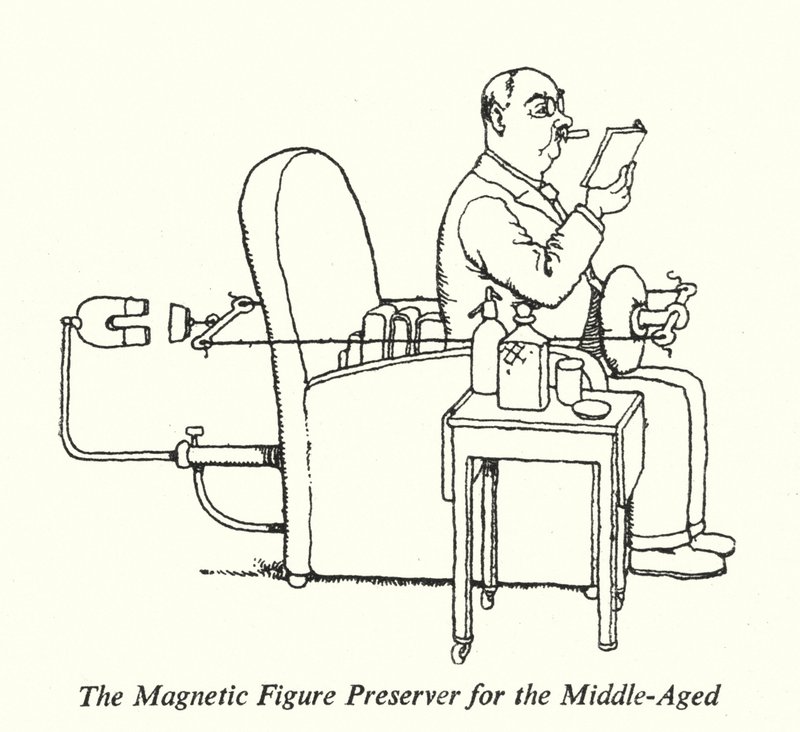 Mágneses alakvédő középkorúak számára (litho) alkotó: William Heath Robinson