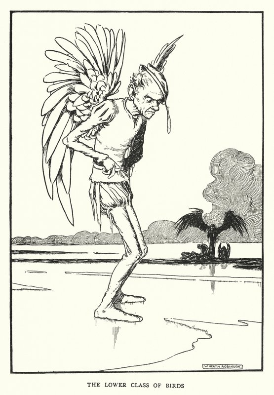 A madarak alsó osztálya (litho) alkotó: William Heath Robinson