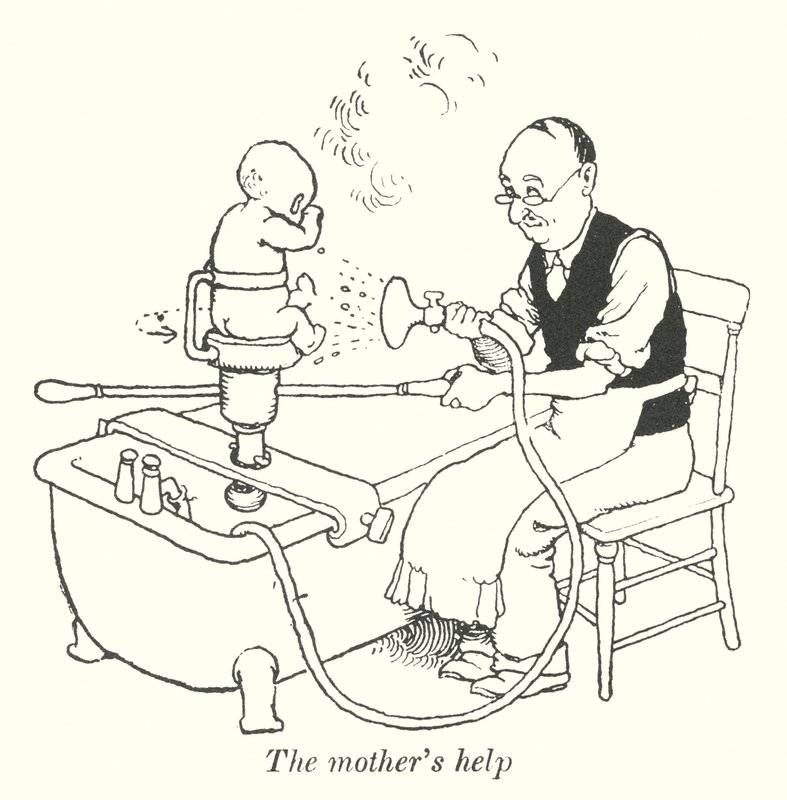 Az anya segítsége (litho) alkotó: William Heath Robinson