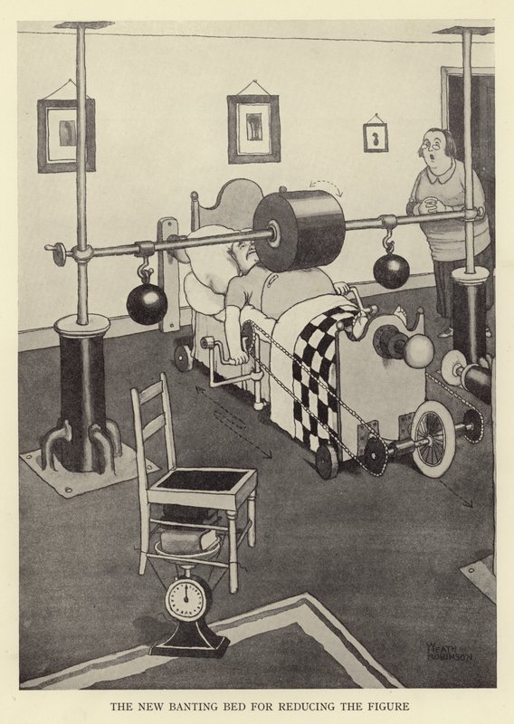 Az új bantóágy az alak csökkentésére alkotó: William Heath Robinson