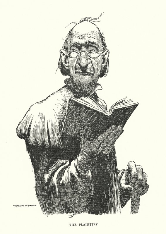 A felperes (litho) alkotó: William Heath Robinson