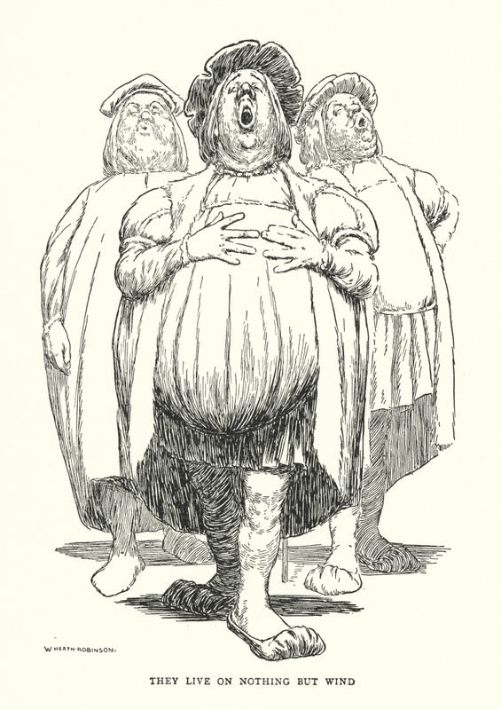 Nem élnek mással, csak a széllel (litho) alkotó: William Heath Robinson