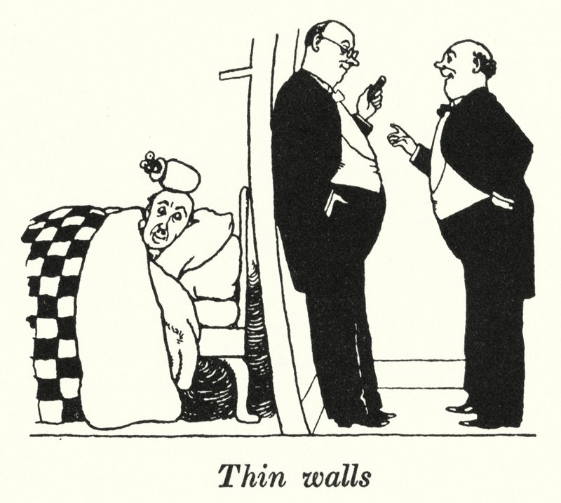 Vékony falak (litho) alkotó: William Heath Robinson