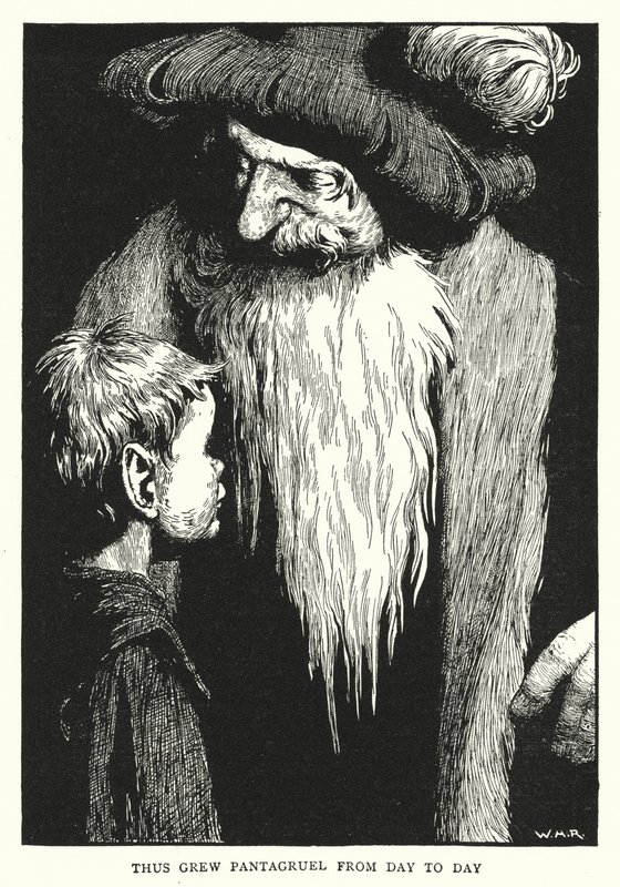 Így nőtt a Pantagruel napról napra (litho) alkotó: William Heath Robinson