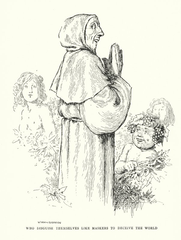 Akik álarcosnak álcázzák magukat, hogy megtévesszék a világot (litho) alkotó: William Heath Robinson