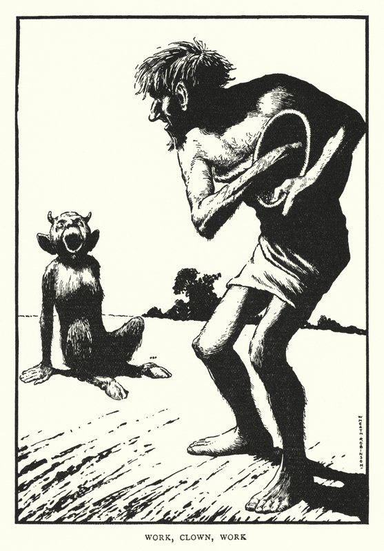 Munka, bohóc, munka (litho) alkotó: William Heath Robinson
