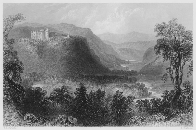 Howard kastély, Vale of Avoca (metszet) alkotó: William Henry (after) Bartlett