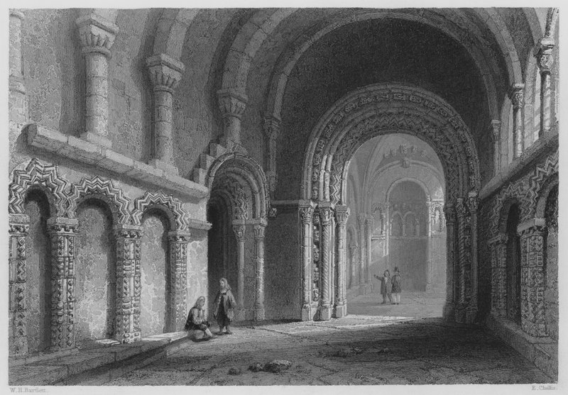 Cormac-kápolna, Cashel (metszet) alkotó: William Henry (after) Bartlett