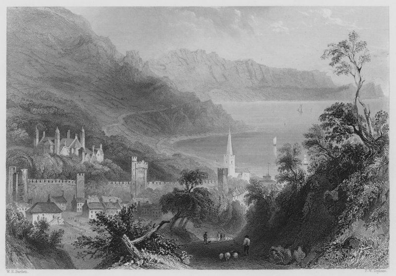 Glenarm (metszet) alkotó: William Henry (after) Bartlett
