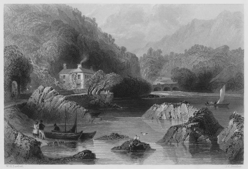 Glengariff Inn (metszet) alkotó: William Henry (after) Bartlett