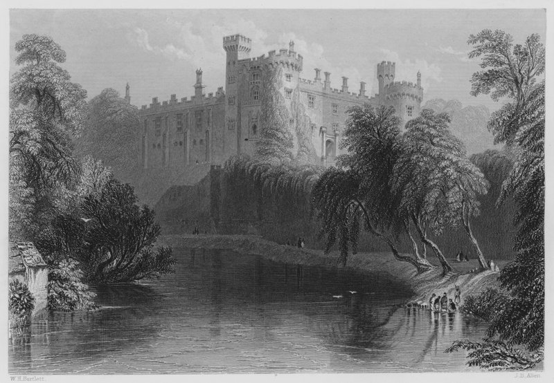 Kilkenny kastély (metszet) alkotó: William Henry (after) Bartlett