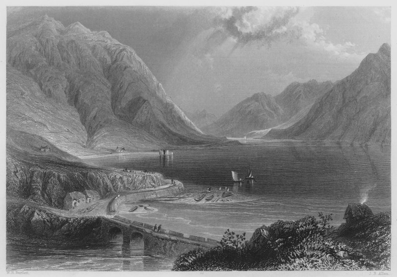 Lena, Connemara (metszet) alkotó: William Henry (after) Bartlett