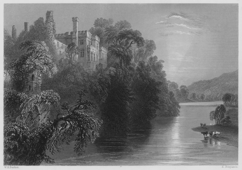 Lismore kastély, Waterford megye (metszet) alkotó: William Henry (after) Bartlett